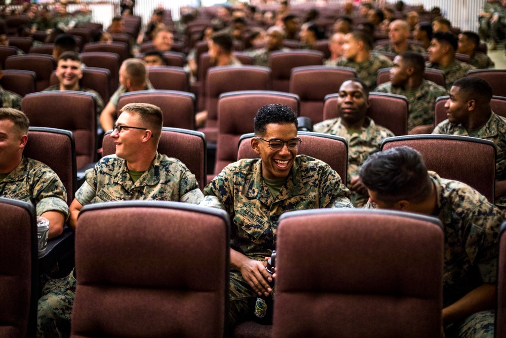 U.S. Marines attend suicide awareness and prevention training