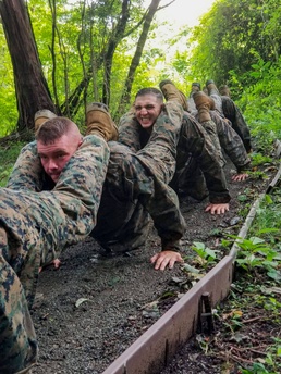 U.S. service members complete Lance Corporal Leadership and Ethics Seminar on Camp Fuji