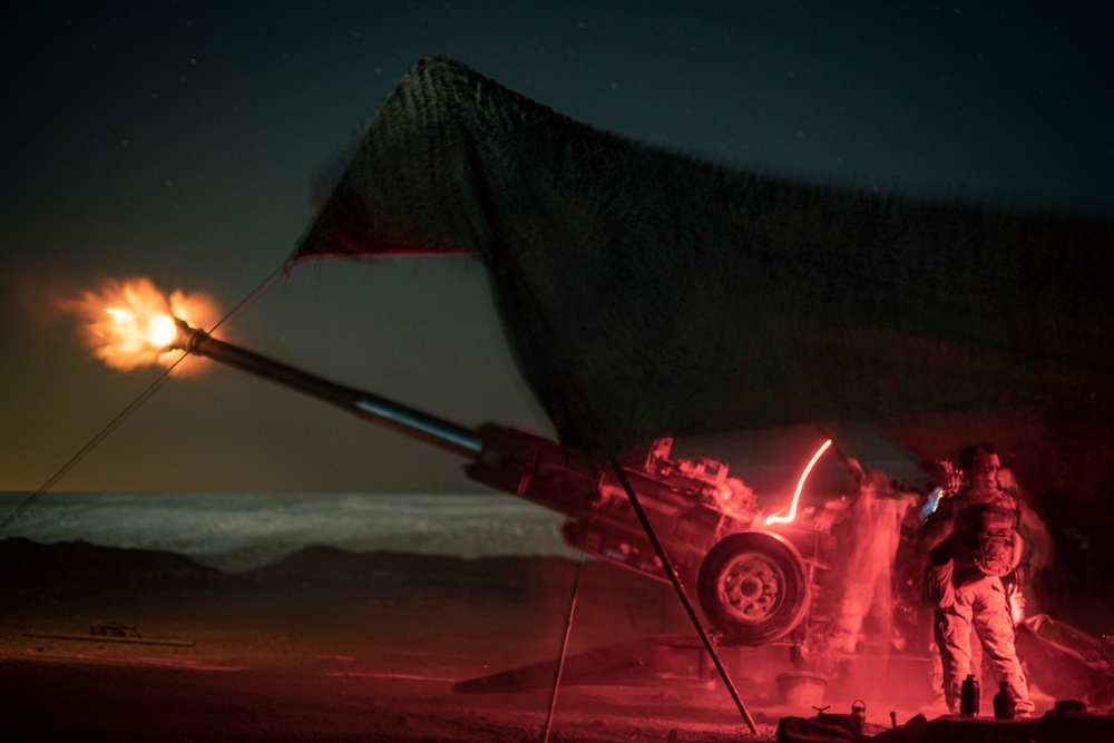 Alpha Battery Night operations for exercise Eager Lion