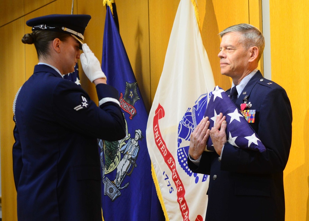 Flag Folding Ceremony for Brig. Gen. Eric Lind