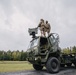 Paratroopers fire weapon