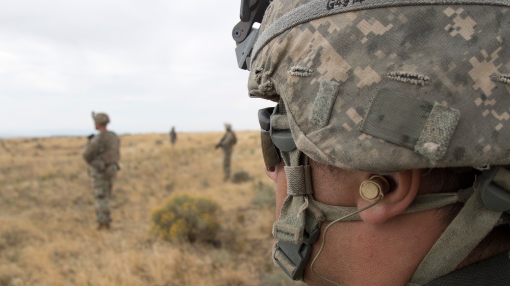 Illinois Guardsmen walk into Rising Thunder training