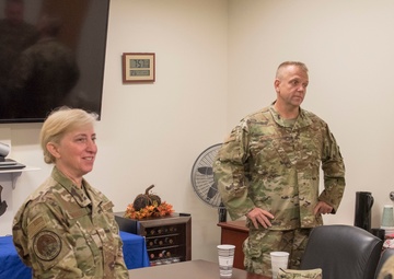 Maj. Gen. Lunderman and Brig. Gen. Baumann visit Otis ANGB