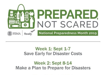 In case of an emergency, learn to be “Prepared, Not Scared” this September