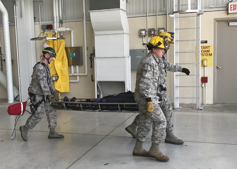 103rd Firefighters sharpen homeland readiness with confined space rescue exercise