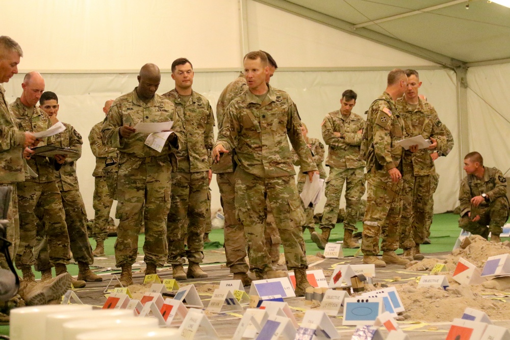 Lancer Soldiers hold Combined Arms Rehearsal at NTC