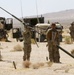 Lancer Soldiers set up communications for command post at NTC