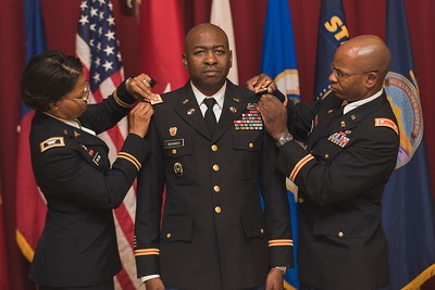 Theater Operations Officer in Charge of the U.S. Army of the Regional Cyber Center South-West Asia Promoted to Lt. Col. at Ceremony