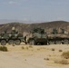 Strykers provide security for Tactical Operations Center at NTC