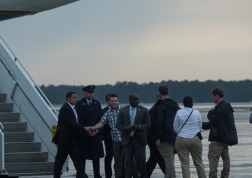 President Trump lands at Marine Corps Air Station Cherry Point