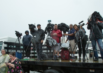 President Trump lands at Marine Corps Air Station Cherry Point