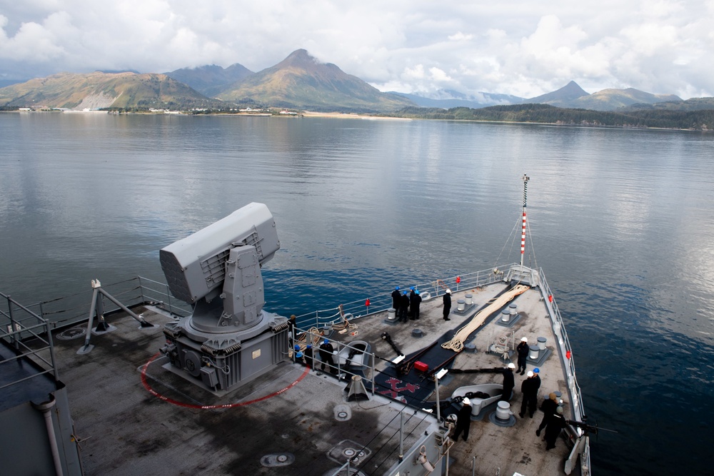 USS Comstock Arrives in Kodiak, Alaska as part of AECE