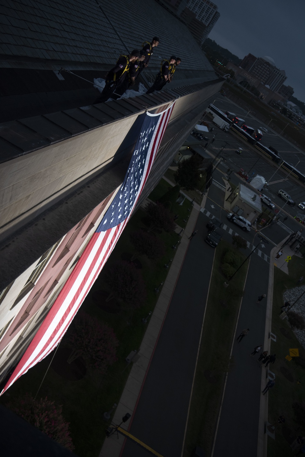 Pentagon Unfurls American Flag in Honor of 9/11 Victims