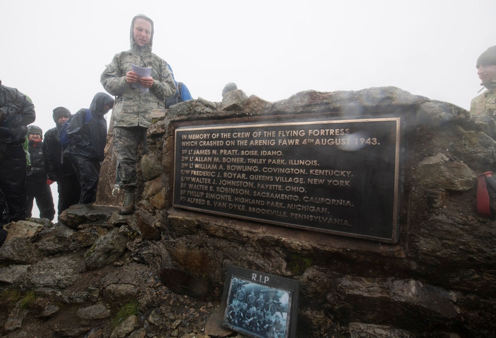 WWII Rededication Ceremony - Arenig Fawr, Wales