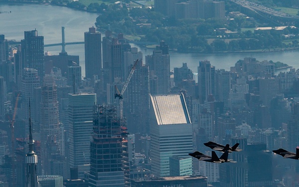 Multinational Flyover Hudson River