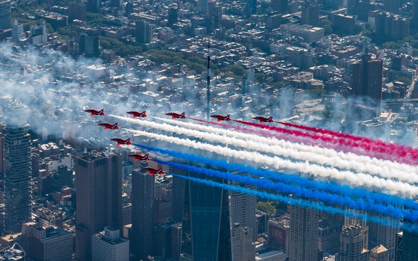 Multinational Flyover Hudson River