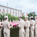190911-N-TE695-0005 NEWPORT, R.I. (Sept. 11, 2019) — Graduating class 19060 of Officer Development School (ODS) at Officer Training Command, Newport, Rhode Island, conducts a flag ceremony in remembrance of the 9/11 attacks on Sept. 11, 2019.