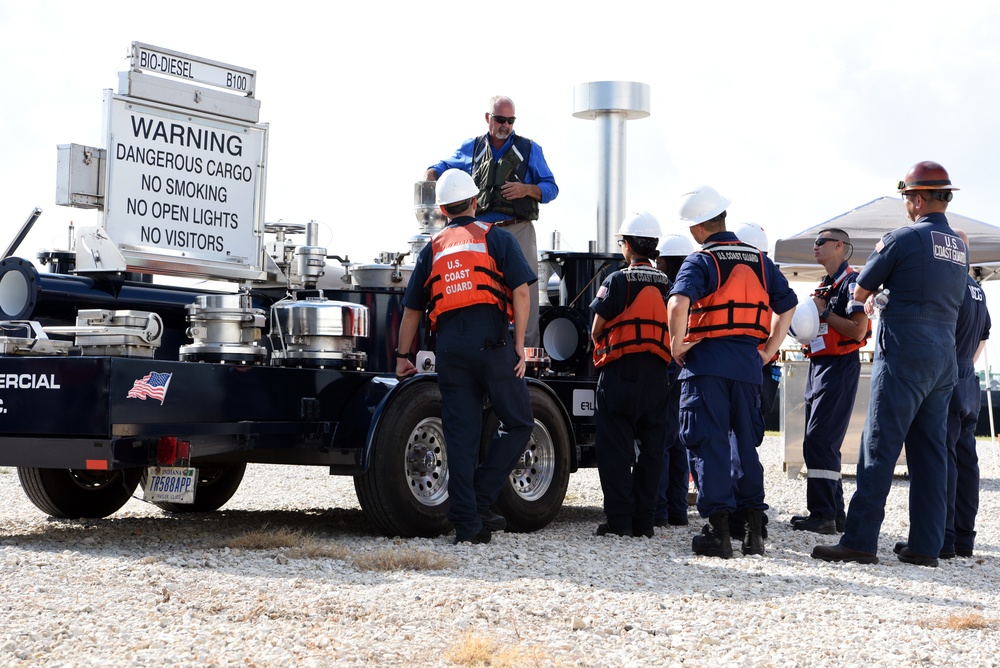 Coast Guard marine inspectors receive barge training in Channelview, Texas