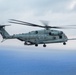 US Marine CH-53 takes flight over the coast of Honduras