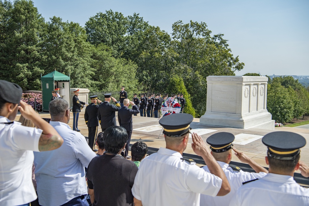 Arlington County Fire Department Participates in an Army Honors Wreath-Laying at the Tomb of the Unknown Soldier