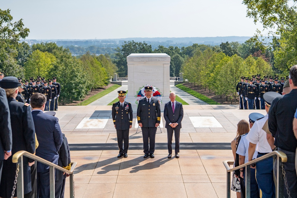 Arlington County Fire Department Participates in an Army Honors Wreath-Laying at the Tomb of the Unknown Soldier