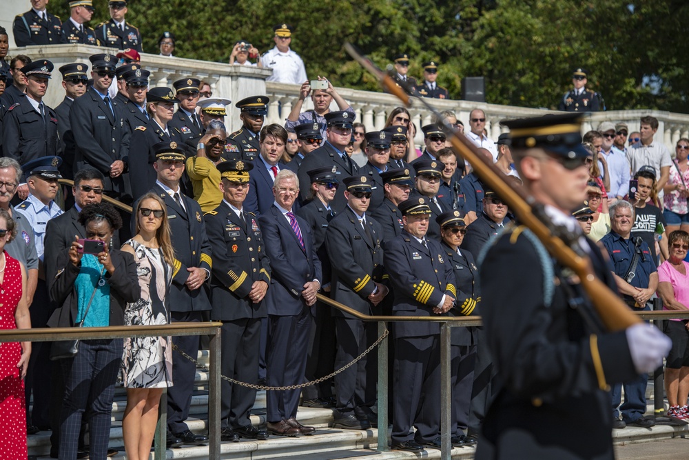 Arlington County Fire Department Participates in an Army Honors Wreath-Laying at the Tomb of the Unknown Soldier