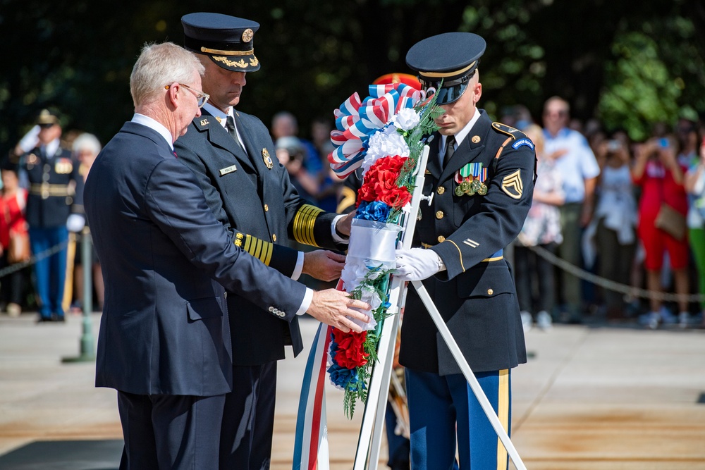 Arlington County Fire Department Participates in an Army Honors Wreath-Laying at the Tomb of the Unknown Soldier