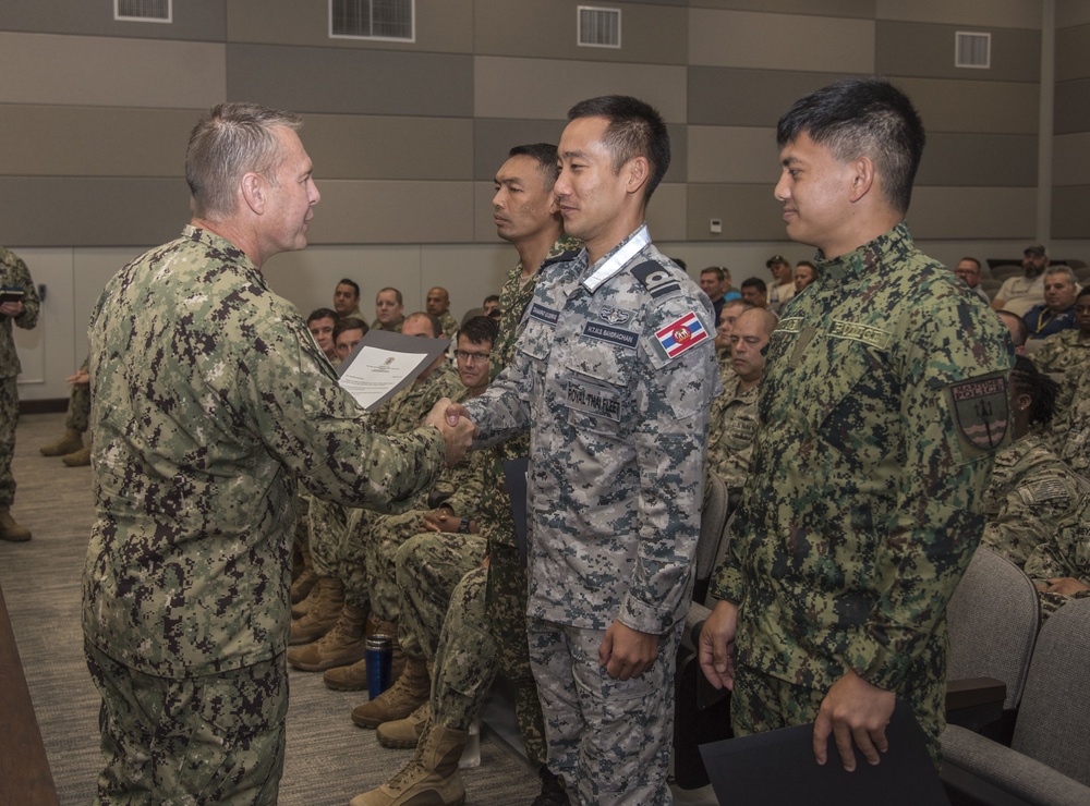 NAVSCIATTS Commander Congratulates Parnter Nation Students