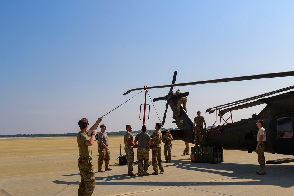 2nd Battalion 82nd Combat Aviation Brigade Blade Folding Readiness Training