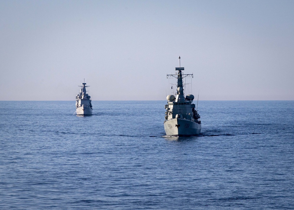 Leopold I and NRP D. Francisco de Almeida Transit the Atlantic Ocean