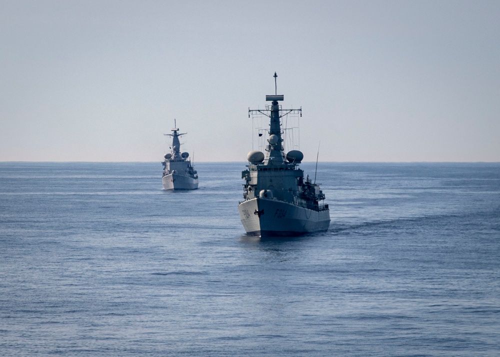 Leopold I and NRP D. Francisco de Almeida Transit the Atlantic Ocean