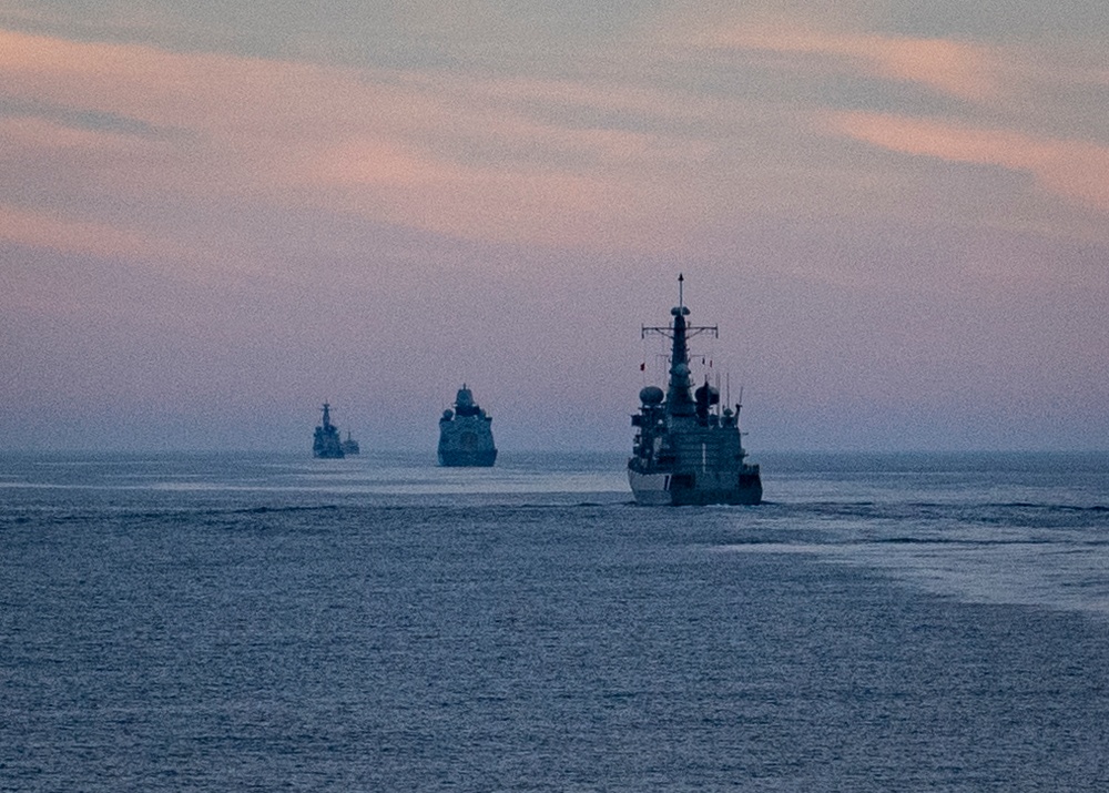 Ships Transit the Atlantic Ocean During Cutlass Fury 2019