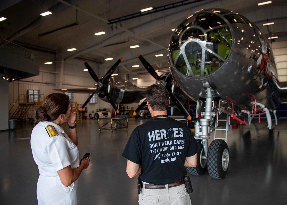 Rear Adm. Nancy Lacore, USS Wichita Sailors Tour B-29 &quot;Doc&quot;