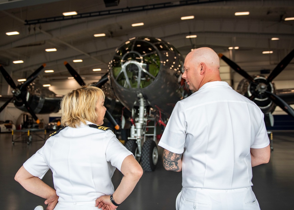 Rear Adm. Nancy Lacore, USS Wichita Sailors Tour B-29 &quot;Doc&quot;