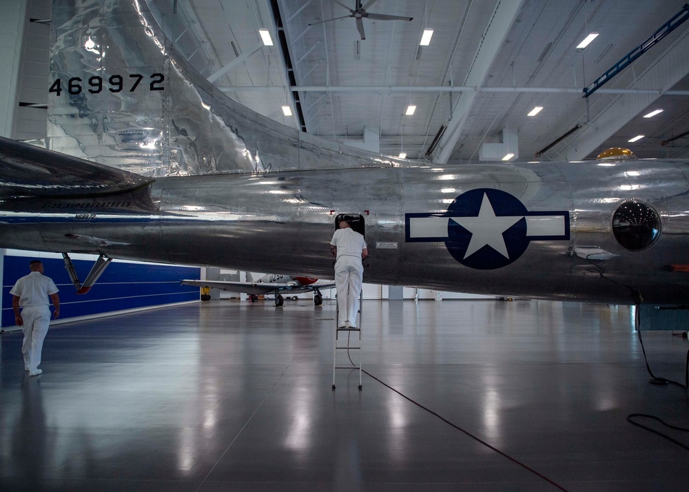 Rear Adm. Nancy Lacore, USS Wichita Sailors Tour B-29 &quot;Doc&quot;