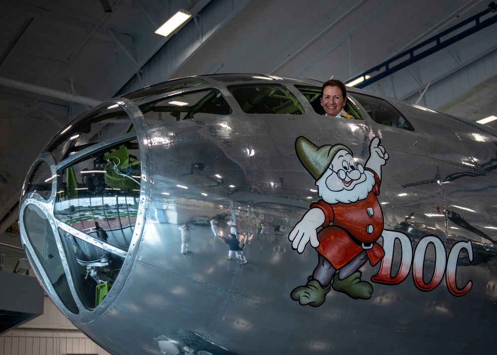 Rear Adm. Nancy Lacore, USS Wichita Sailors Tour B-29 &quot;Doc&quot;