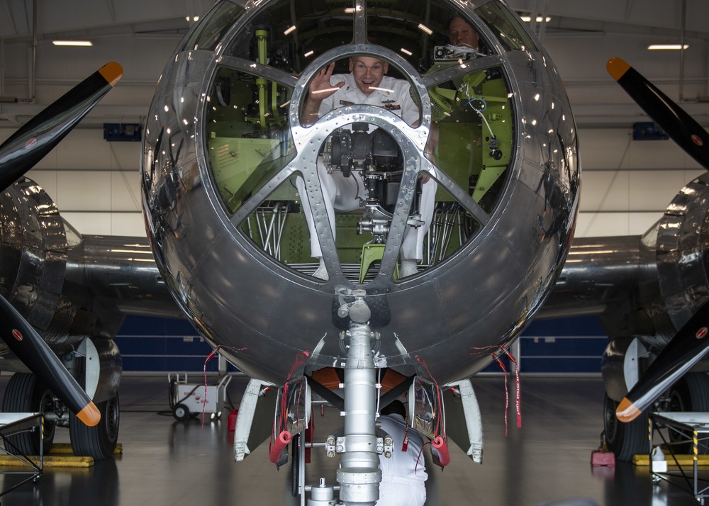 Rear Adm. Nancy Lacore, USS Wichita Sailors Tour B-29 &quot;Doc&quot;