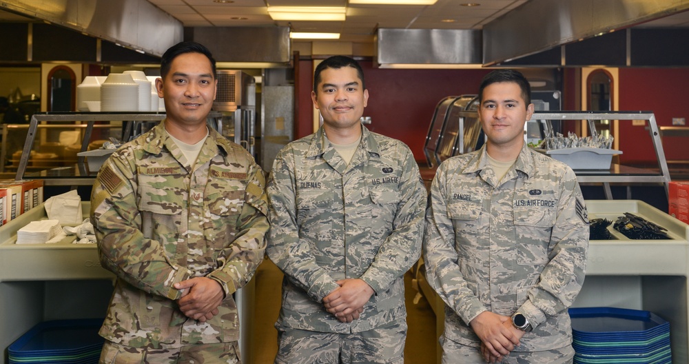 509th Force Support Squadron assist in dining facility for Bomber Task Force Europe