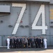 Distinguished visitors tour the aircraft carrier USS John C. Stennis (CVN 74)