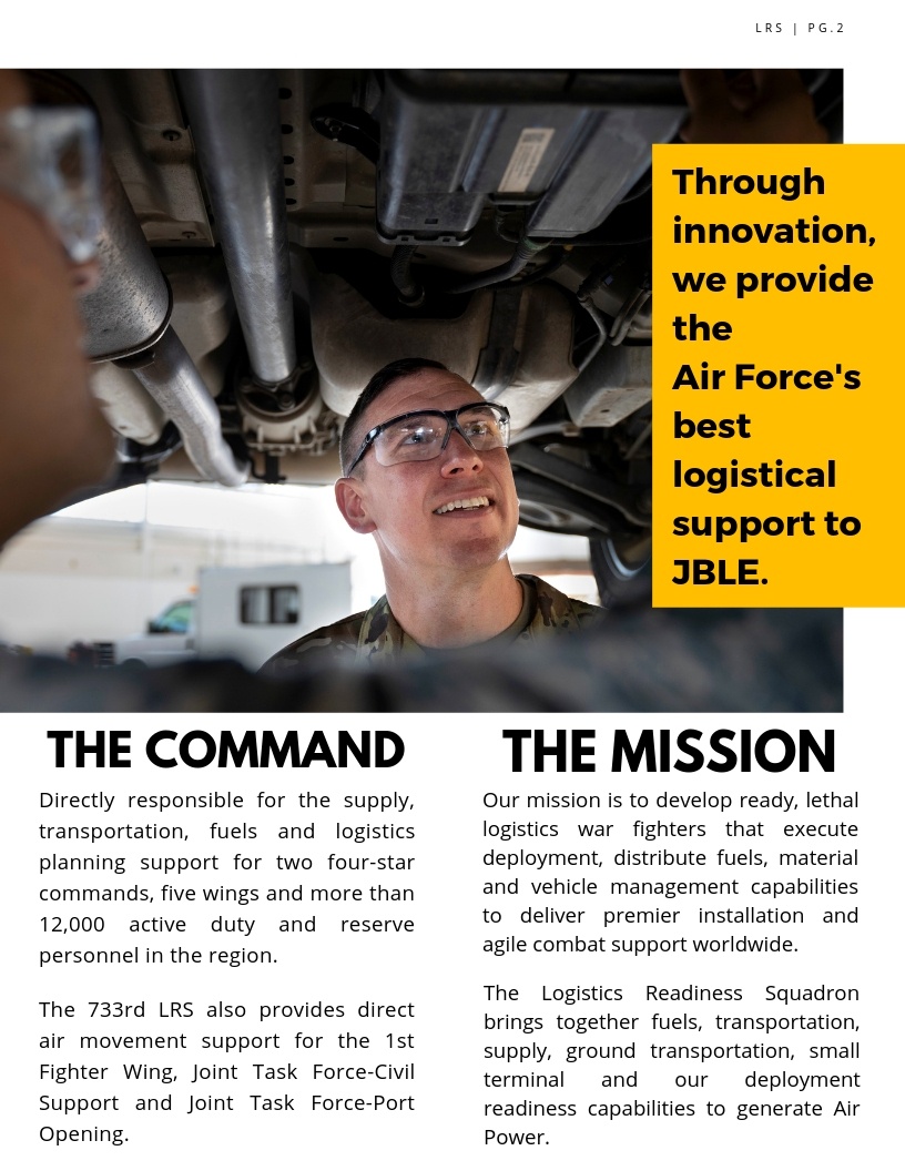 JBLE Commanders Spotlight: 733 LRS CC