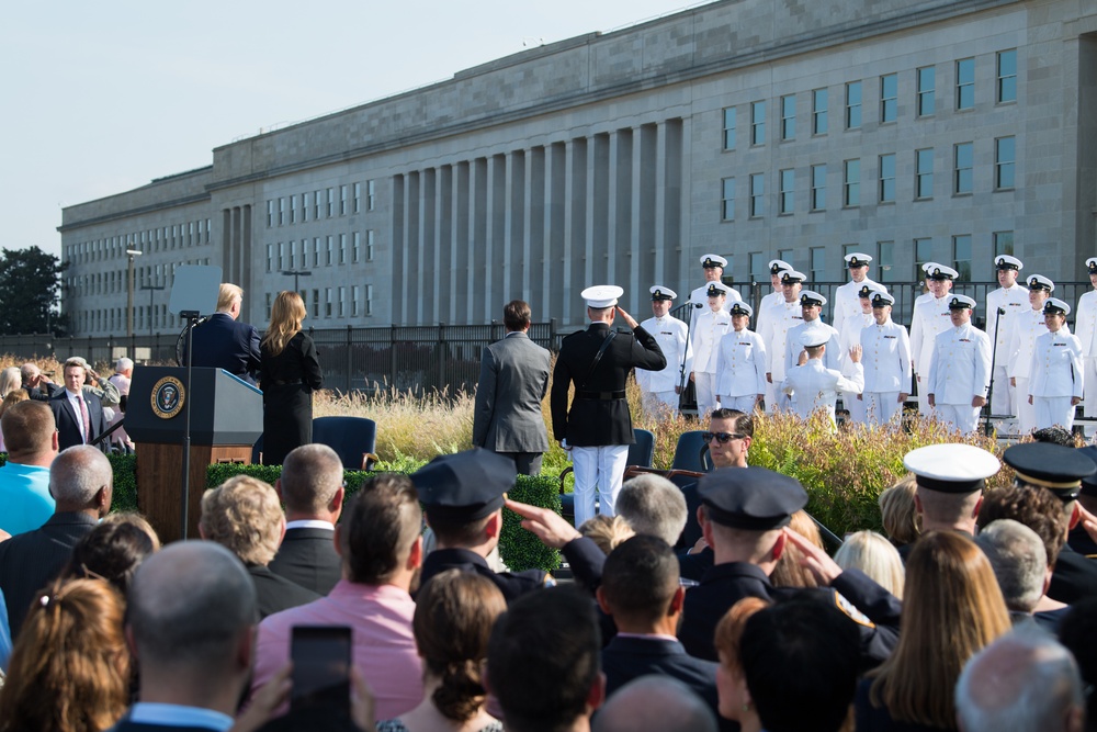 POTUS, Secretary Esper and Chairman of the Joint Chiefs of Staff Dunford Attend 9/11 Pentagon Observance