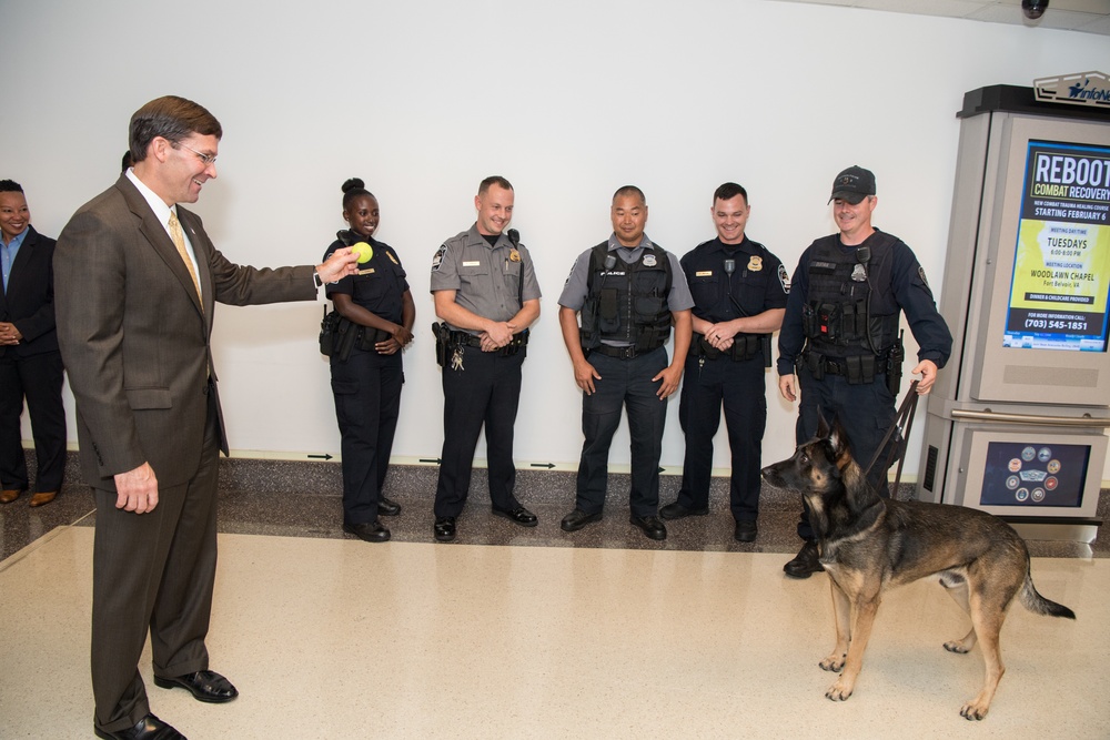 Secretary Esper Visits Pentagon Force Protection Agency