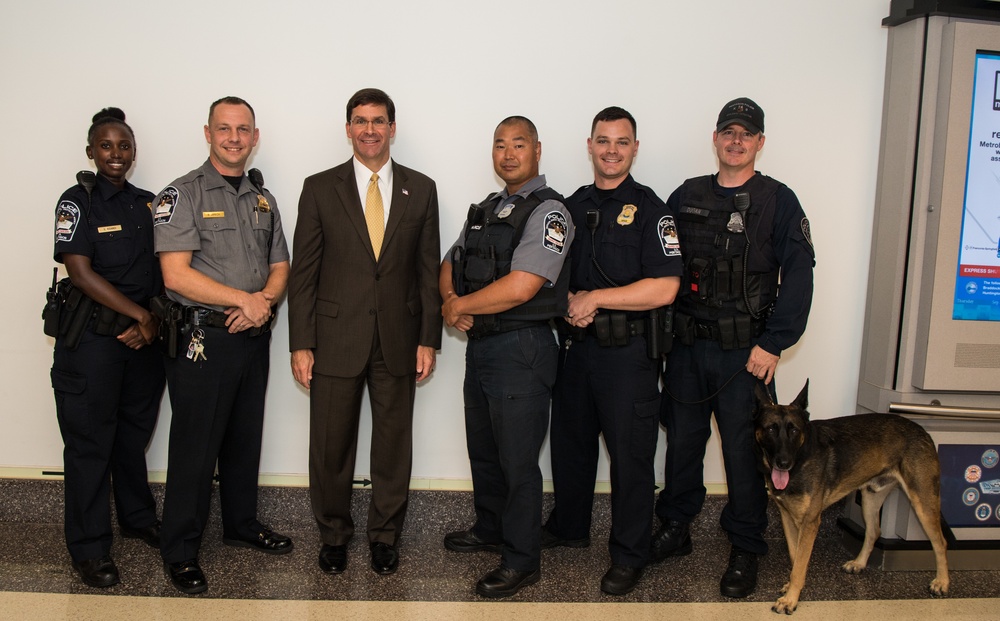 Secretary Esper Visits Pentagon Force Protection Agency