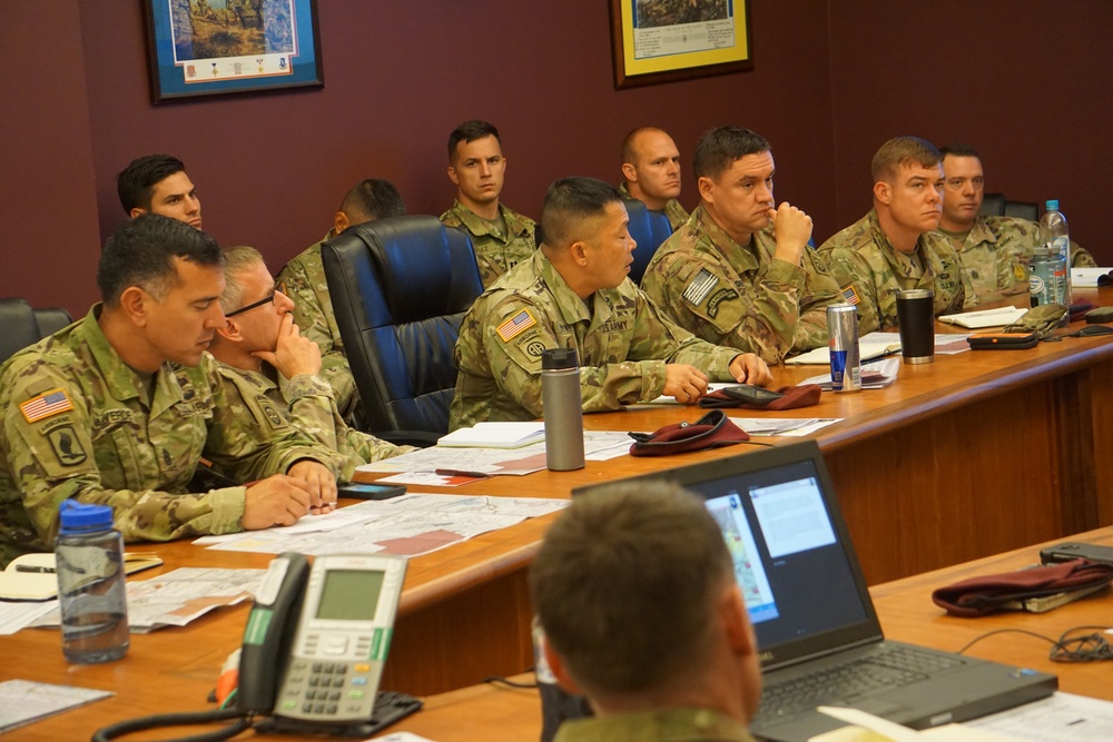 1BCT Battalion Command Teams receive Mobility Guardian OPORD Brief