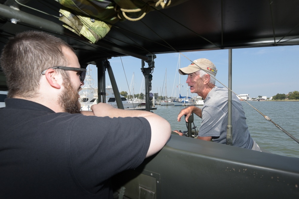 Aboard a restored Vietnam War Era PBR Boat