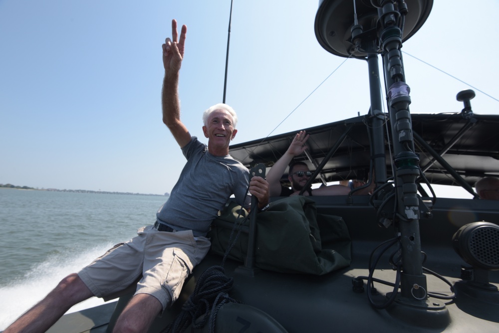 Aboard a restored Vietnam War Era PBR Boat