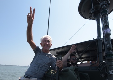 Aboard a restored Vietnam War Era PBR Boat