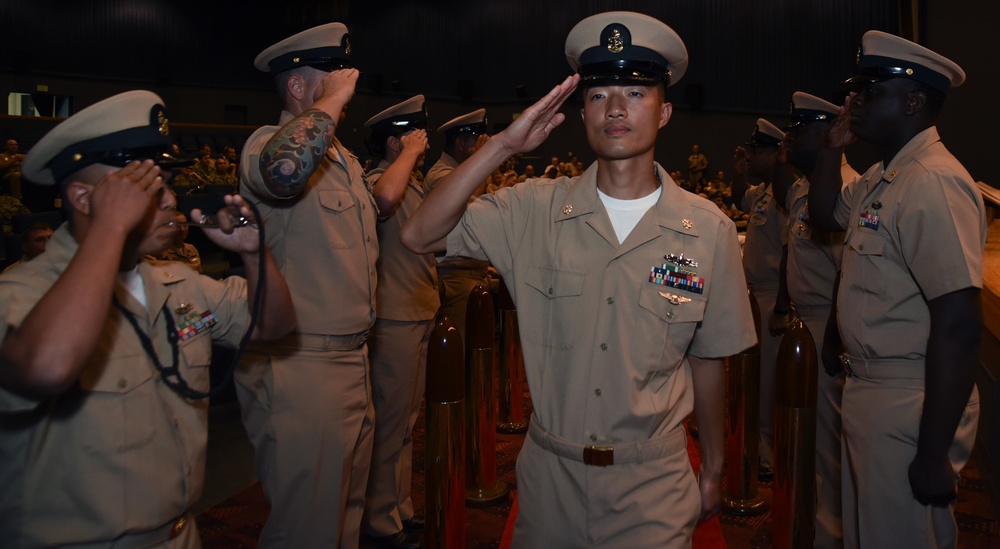 Blue Ridge/C7F Sailors Pinned to Chief Petty Officer