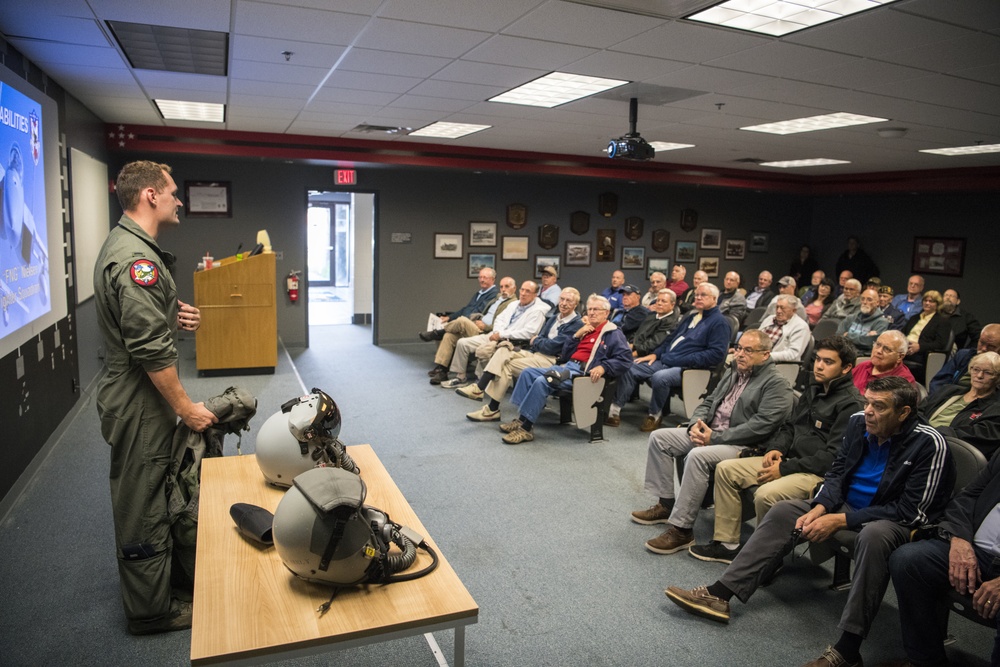 Navy veteran, Galaxy Community Council, Faith United Methodist Church tour 104th Fighter Wing