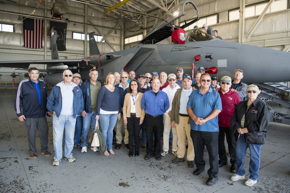 Navy veteran, Galaxy Community Council, Faith United Methodist Church tour 104th Fighter Wing